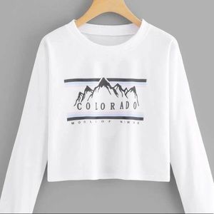 White Colorado crop top